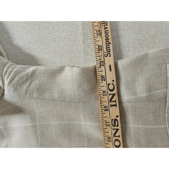 TOMMY HILFIGER Men's Vintage Tan Plaid Suit Jacket Blazer 43R Sport Coat Summer - Picture 8 of 11